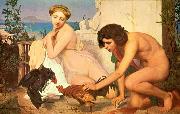 Jeunes Grecs Faisant battre des coqs Jean Leon Gerome